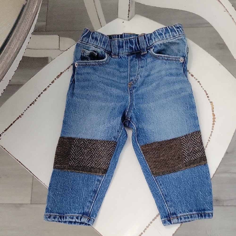 Brooks Brothers Kids Blue Jeans with Brown Accents